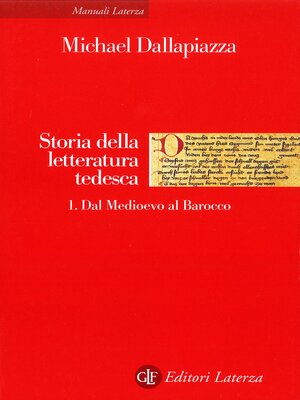 cover image of Storia della letteratura tedesca. 1. Dal Medioevo al Barocco